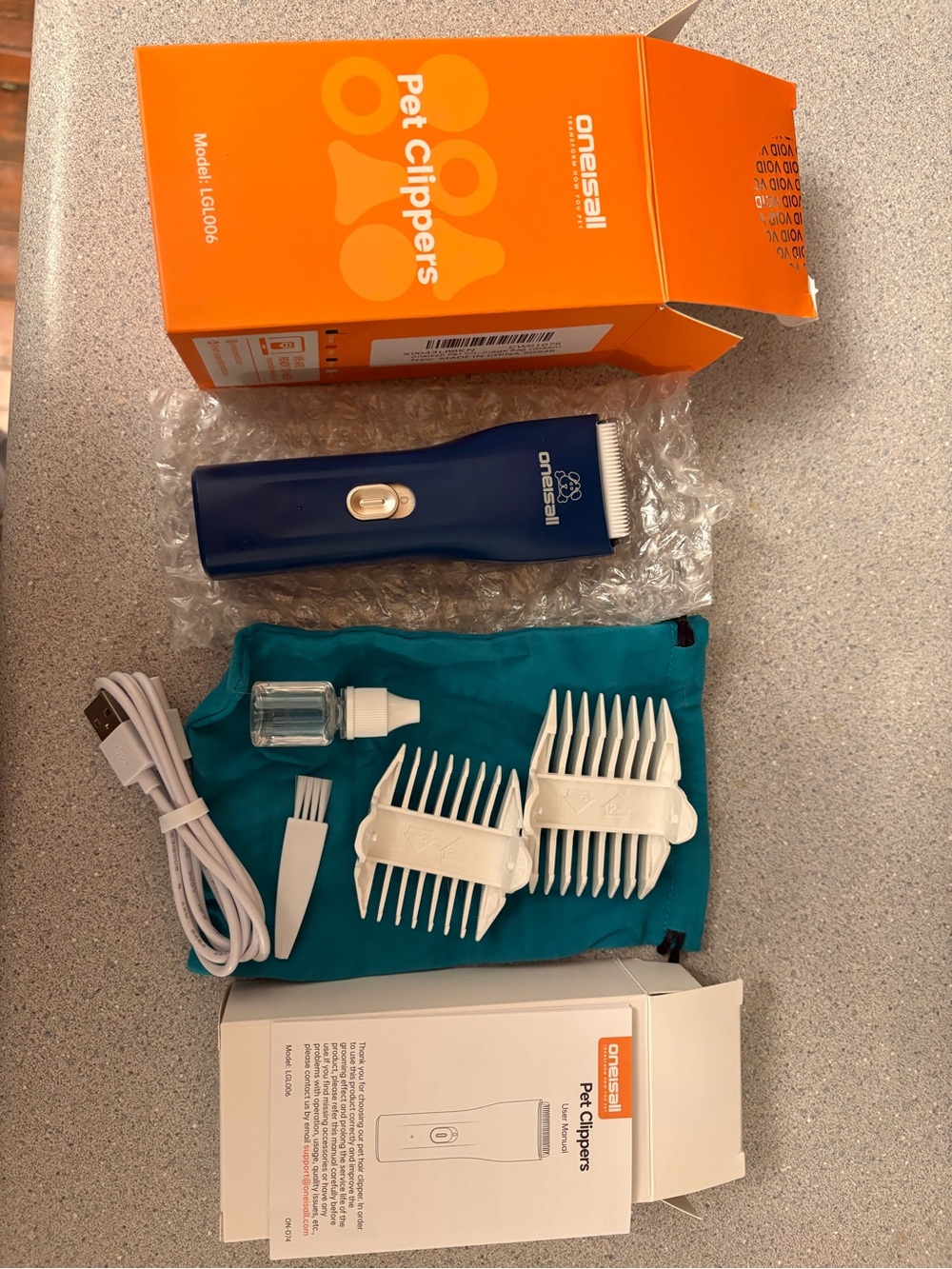 Pet clippers dog grooming shaver with gaurds new
